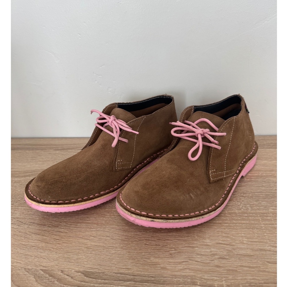Veldskoen Heritage Uhambo Brown Suede Pink Sole Chukka Boots Indie Boho Women 11